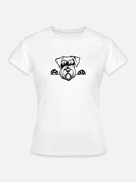 Schnauzer´s Planet - Frauen T-Shirt - Weiß