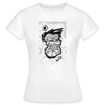 Goth Toon - Frauen T-Shirt - Weiß - Vorne - AI Model Female 172 dark (172cm)