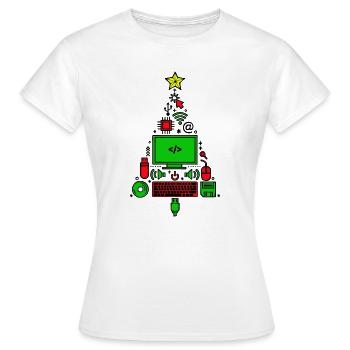 Code Code Débogage Programmeur de script - T-shirt Femme - blanc - Devant - AI Model Female 172 dark (172cm)