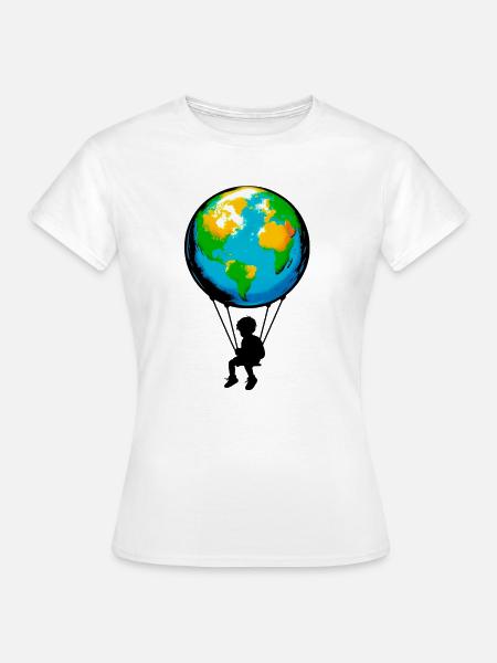 Planet Erde - Frauen T-Shirt - Weiß