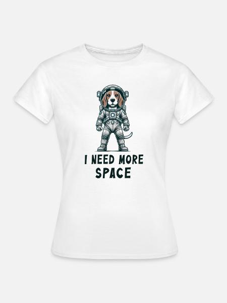 Beagle Astronaut - Frauen T-Shirt - Weiß