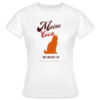 Retro Karamell Maine Coon Katze - Frauen T-Shirt - Weiß - Vorne - AI Model Female 172 dark (172cm)