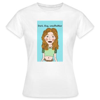 Une forte indépendance - T-shirt Femme - blanc - Devant - AI Model Female 172 dark (172cm)