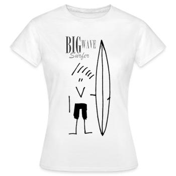 Big-Wave-Surfer - Frauen T-Shirt - Weiß - Vorne - AI Model Female 172 dark (172cm)