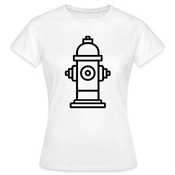 borne incendie - T-shirt Femme - blanc - Devant - AI Model Female 172 dark (172cm)