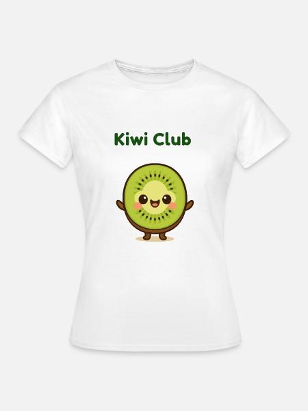 Kiwi Club Kiwi-Smiley - Frauen T-Shirt - Weiß