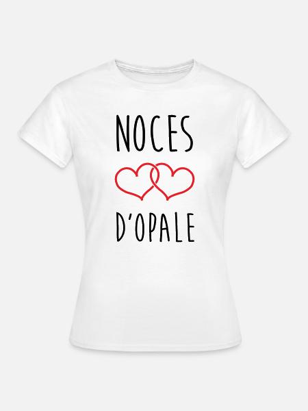 Opal-Hochzeit 21 Jahre Liebe - Frauen T-Shirt - Weiß