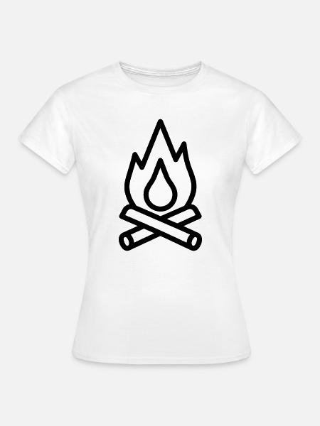 Lagerfeuer - Frauen T-Shirt - Weiß