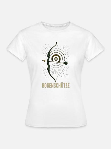 Bogenschütze Zielkreis Print - Frauen T-Shirt - Weiß