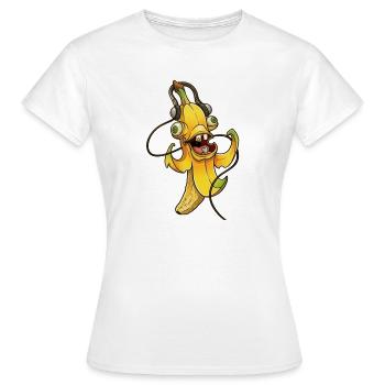 Banana Beat Mascot - Women's T-Shirt - white - Front - AI Model Female 172 dark (172cm)