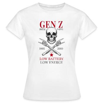 Gen Z – Natifs numériques - T-shirt Femme - blanc - Devant - AI Model Female 172 dark (172cm)