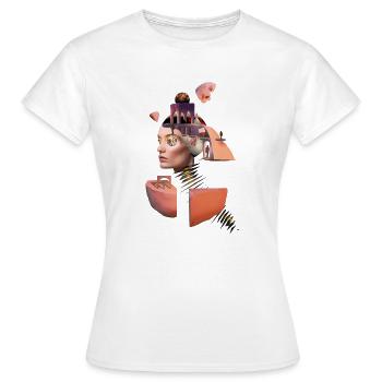 Inner World - Distinctive Collage - Women's T-Shirt - white - Front - AI Model Female 172 dark (172cm)