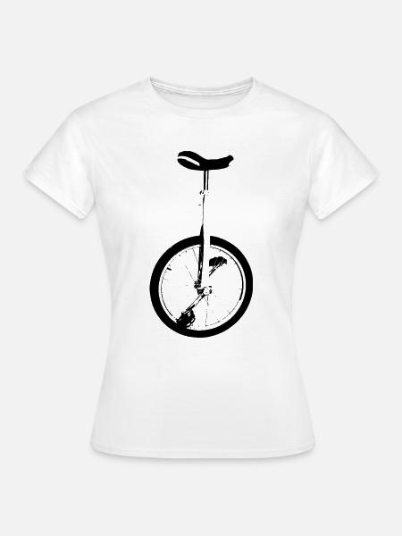 Einrad - Frauen T-Shirt - Weiß