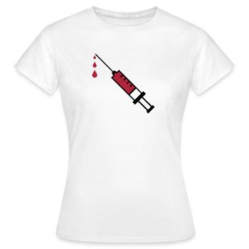 sang seringue - T-shirt Femme - blanc - Devant - AI Model Female 172 dark (172cm)
