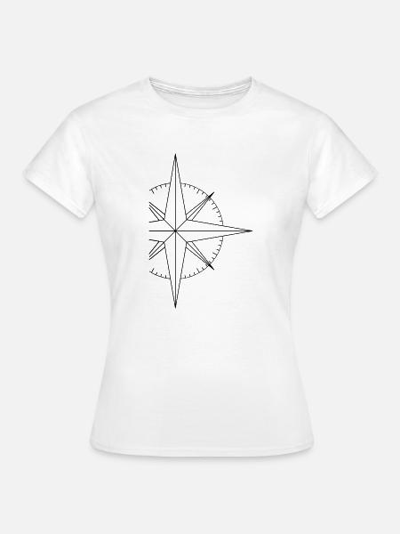 Simple Kompass - Frauen T-Shirt - Weiß