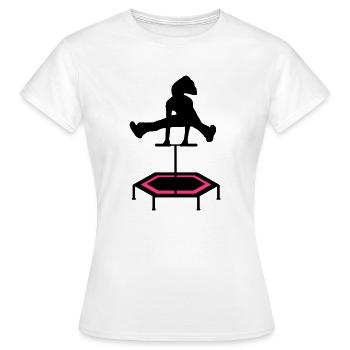 jumping trampoline girl jump jump gift - Women's T-Shirt - white - Front - AI Model Female 172 dark (172cm)