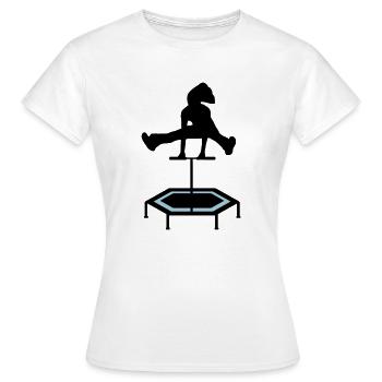 jumping trampoline girl jumping jump gift - Women's T-Shirt - white - Front - AI Model Female 172 dark (172cm)