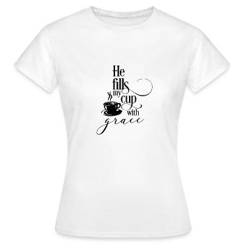 Bible Verses Christian Proverbs Poster as a Gift - Women's T-Shirt - white - Front - AI Model Female 172 dark (172cm)