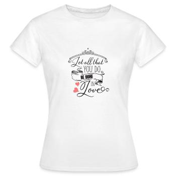 Bible verses Christian Proverbs Poster as a gift - Women's T-Shirt - white - Front - AI Model Female 172 dark (172cm)