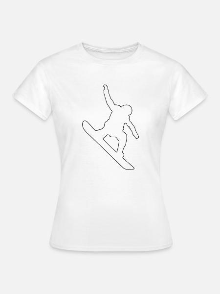 snowboarder fun - Frauen T-Shirt - Weiß