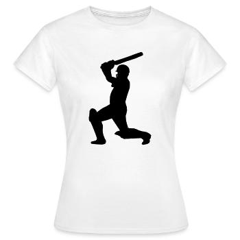 Cricket - Frauen T-Shirt - Weiß - Vorne - AI Model Female 172 dark (172cm)