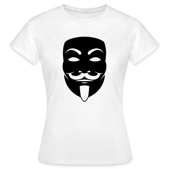 anonymus_maske - Frauen T-Shirt - Weiß - Vorne - AI Model Female 172 dark (172cm)