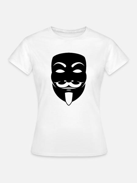 anonymus_maske - Frauen T-Shirt - Weiß