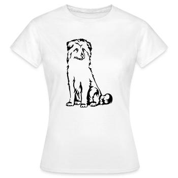Berger des Pyrénées - T-shirt Femme - blanc - Devant - AI Model Female 172 dark (172cm)