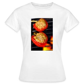 Gegrillter Pfeffer - Frauen T-Shirt - Weiß - Vorne - AI Model Female 172 dark (172cm)