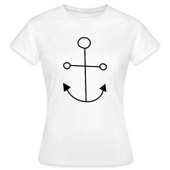 Ancre - T-shirt Femme - blanc - Devant - AI Model Female 172 dark (172cm)