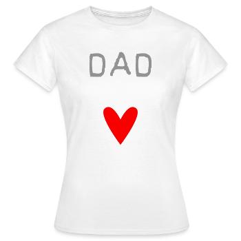 FATHER'S DAY. HAPPY BIRTHDAY DAD. dad. Happy birthday - Women's T-Shirt - white - Front - AI Model Female 172 dark (172cm)