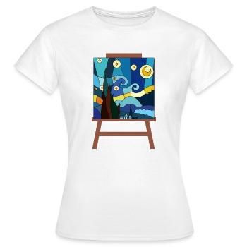 Art star Night - T-shirt Femme - blanc - Devant - AI Model Female 172 dark (172cm)