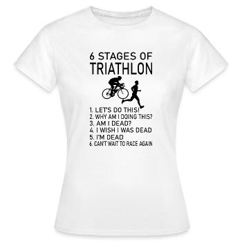Triathlon Swim Bike Run - Frauen T-Shirt - Weiß - Vorne - AI Model Female 172 dark (172cm)