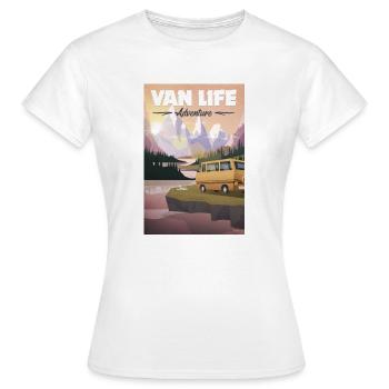 van life - Women's T-Shirt - white - Front - AI Model Female 172 dark (172cm)