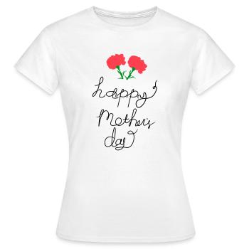 Alles Gute zum Muttertag handgeschriebener Schriftzug - Frauen T-Shirt - Weiß - Vorne - AI Model Female 172 dark (172cm)