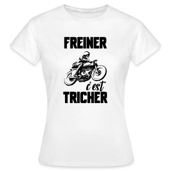 freiner c'est tricher - T-shirt Femme - blanc - Devant - AI Model Female 172 dark (172cm)