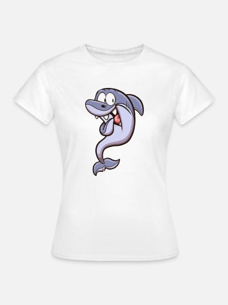 Verängstigter Hai - Frauen T-Shirt - Weiß