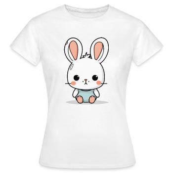 Zak the White Rabbit - Women's T-Shirt - white - Front - AI Model Female 172 dark (172cm)