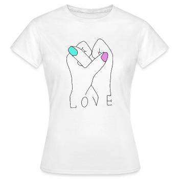 Amitié - T-shirt Femme - blanc - Devant - AI Model Female 172 dark (172cm)