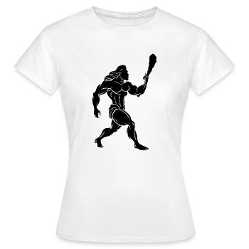 Prehistoric Man with a Club - Women's T-Shirt - white - Front - AI Model Female 172 dark (172cm)