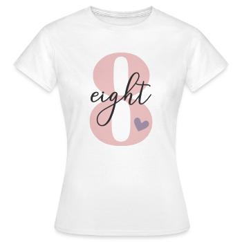 8e anniversaire Huit Huit - T-shirt Femme - blanc - Devant - AI Model Female 172 dark (172cm)