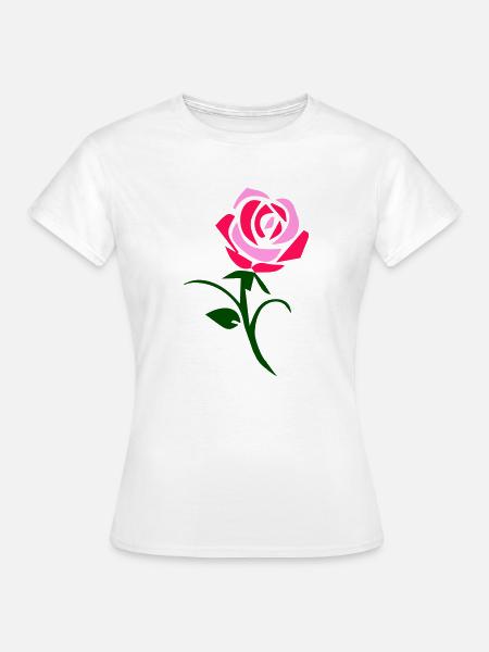 rose - Frauen T-Shirt - Weiß