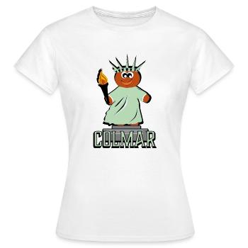 Colmar Statue de la liberté - T-shirt Femme - blanc - Devant - AI Model Female 172 dark (172cm)