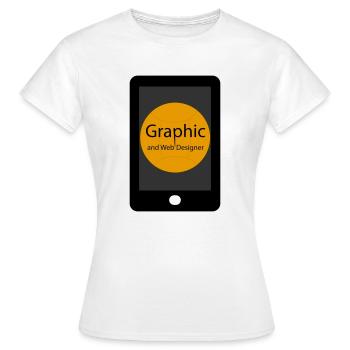 Grafik- und Webdesignerin - Frauen T-Shirt - Weiß - Vorne - AI Model Female 172 dark (172cm)