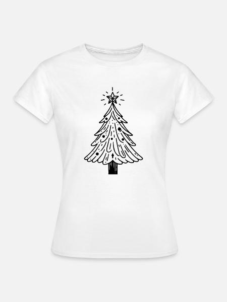 Weihnachtsbaum - Frauen T-Shirt - Weiß