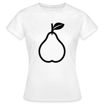 Birne - Frauen T-Shirt - Weiß - Vorne - AI Model Female 172 dark (172cm)