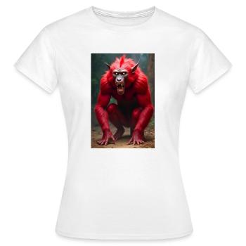 Abi, dieu mystérieux du jugement, debout dans un gra - T-shirt Femme - blanc - Devant - AI Model Female 172 dark (172cm)