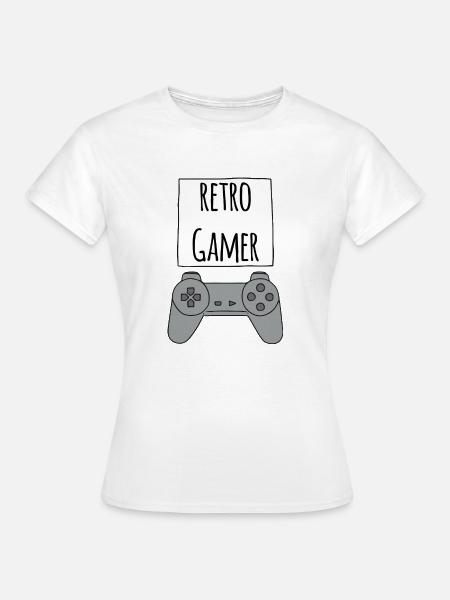 Gamer Retro PS - Frauen T-Shirt - Weiß