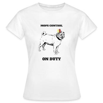 CONTRÔLE MOPS - T-shirt Femme - blanc - Devant - AI Model Female 172 dark (172cm)