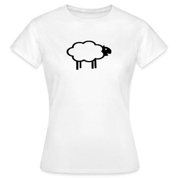 sheep, lales moutons, les agneaux, les agneaux, de - T-shirt Femme - blanc - Devant - AI Model Female 172 dark (172cm)